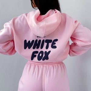 White Fox Hoodie Sz S/M